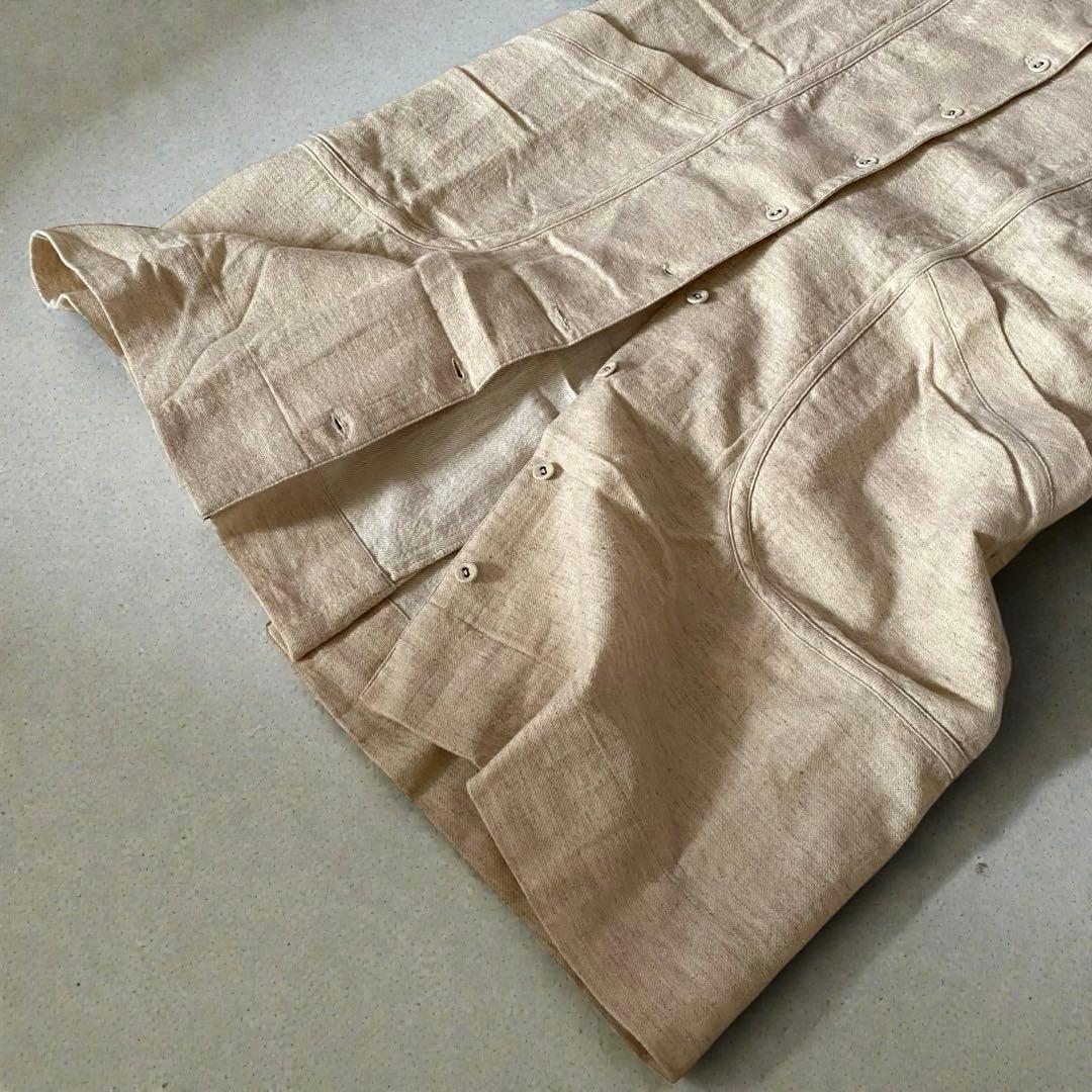 新品タグ付✨genten ゲンテン 綿 麻 毛 ワンピース 羽織り 40 L