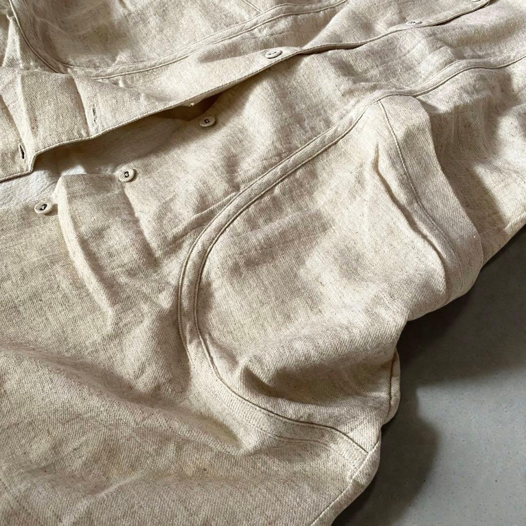 新品タグ付✨genten ゲンテン 綿 麻 毛 ワンピース 羽織り 40 L