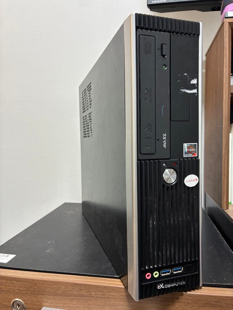 スリムタワー デスクトップPC Ryzen7 4750G 32GB