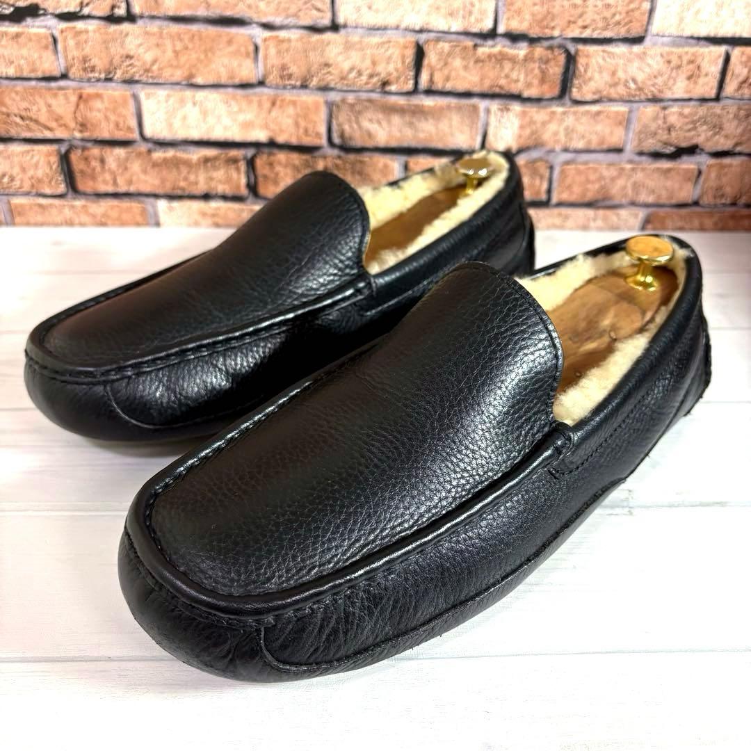 希少■UGG■モカシン■スリッポン 5379 アスコット 本革 シボ革