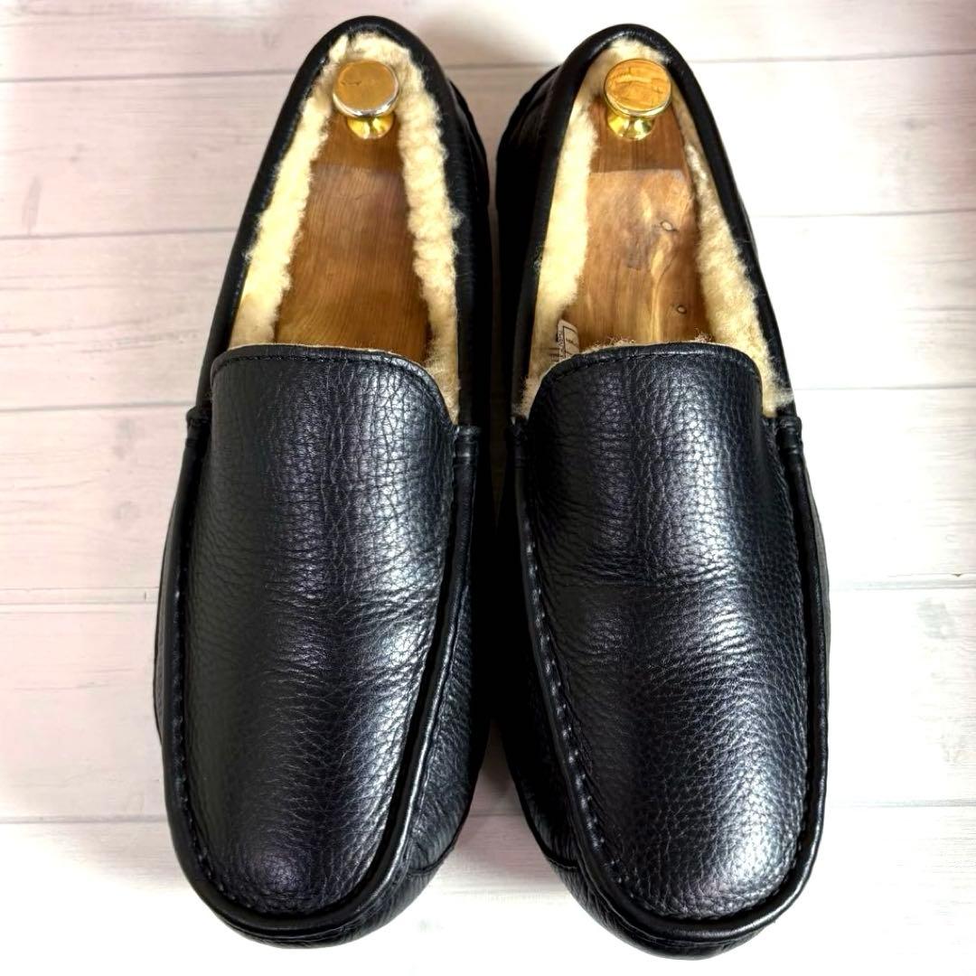 希少■UGG■モカシン■スリッポン 5379 アスコット 本革 シボ革