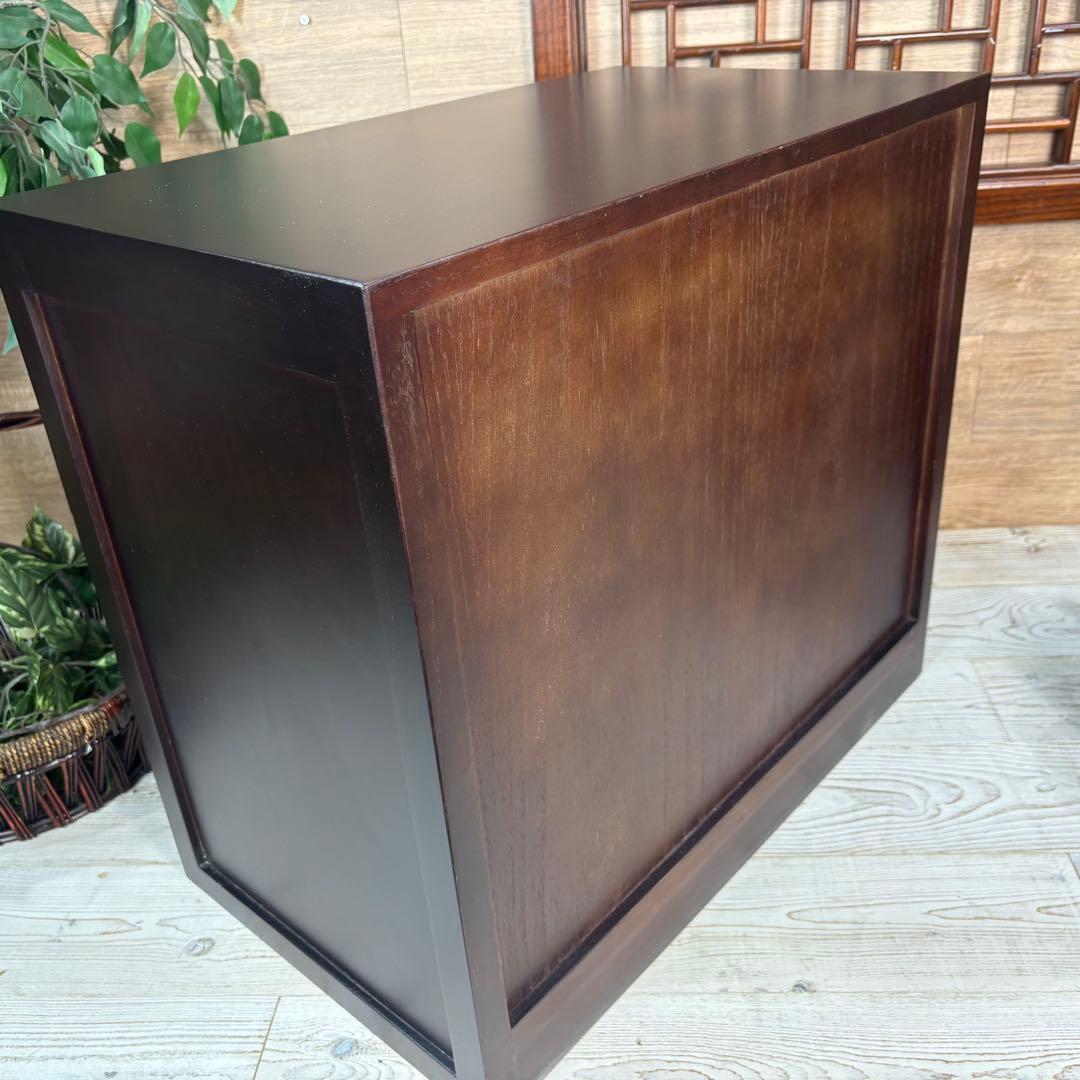 民芸家具和箪笥2点セット（三段四つ引き＋引き戸チェスト）木製桐材無垢和室和風総桐