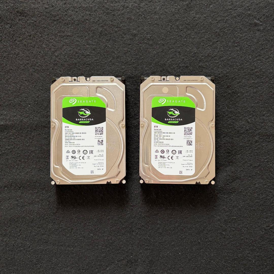 Seagate BarraCuda 8TB HDD x 2 16TB ②