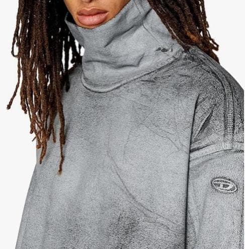 DIESEL [新品タグ付き] グレン期 特殊加工プルオーバースウェット