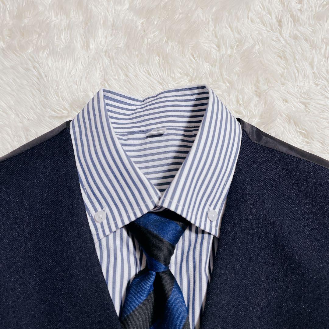 極美品　WF ワンダーファクトリー　スリーピース　スーツ　6点　160 ネイビー