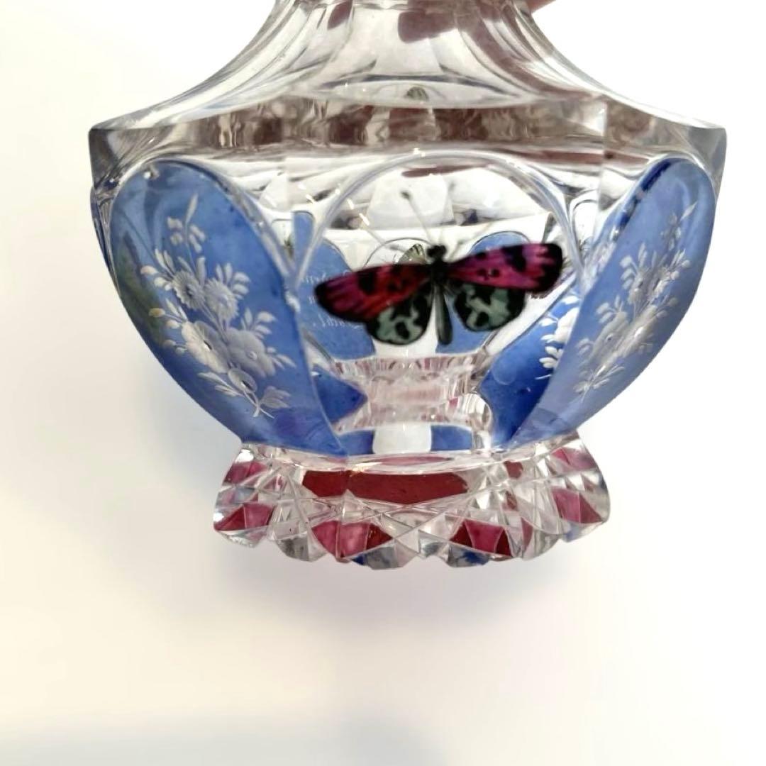 ボヘミアガラス デキャンタ 1930年代西洋 アンティーク クリスタルガラス