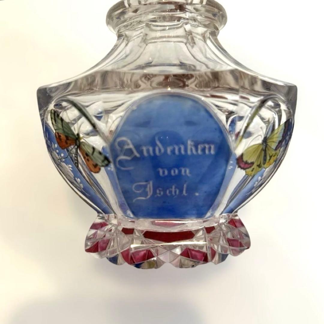 ボヘミアガラス デキャンタ 1930年代西洋 アンティーク クリスタルガラス