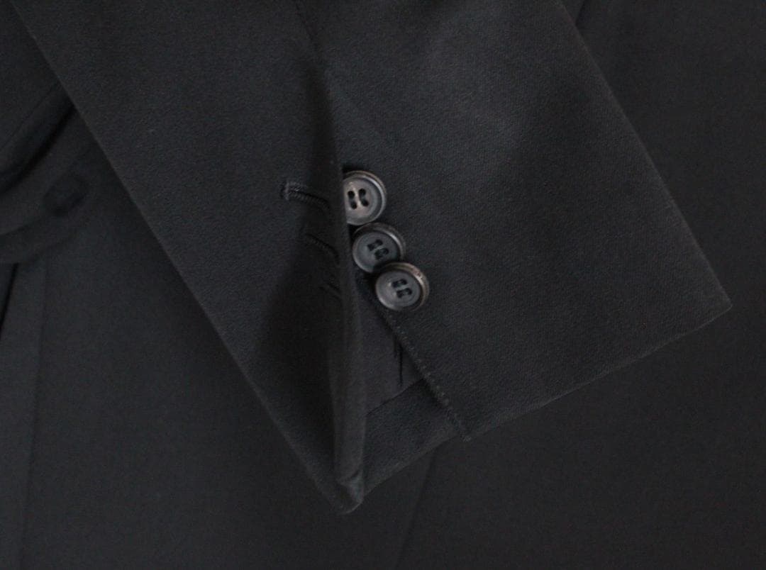 未使用✨希少 ラウンジリザード スーツ 無地 ジャケット パンツ 黒 ３(L)