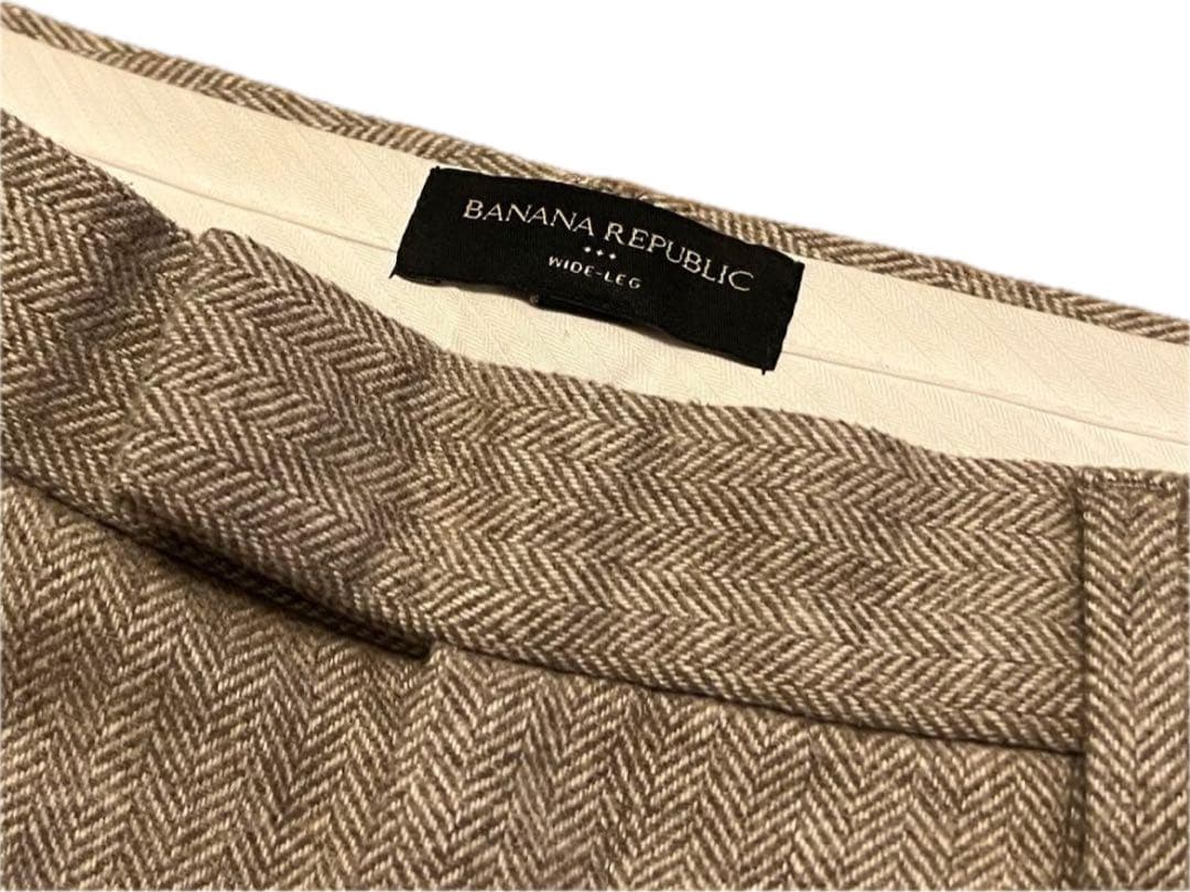激レア BANANA REPUBLIC バギースラックス ワイドパンツ ウール