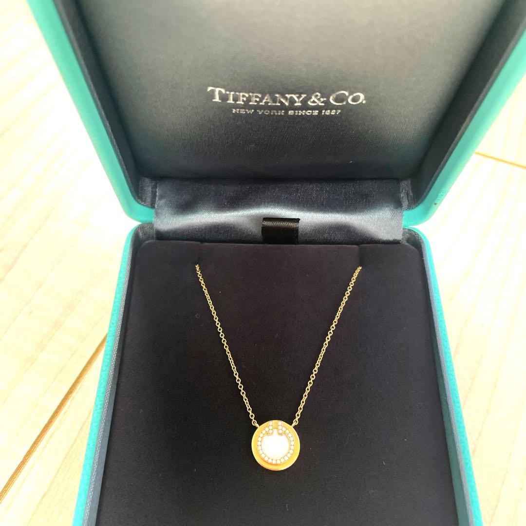 【鑑定付き正規品】ティファニー Tサークル ネックレス ダイヤモンド3.3g