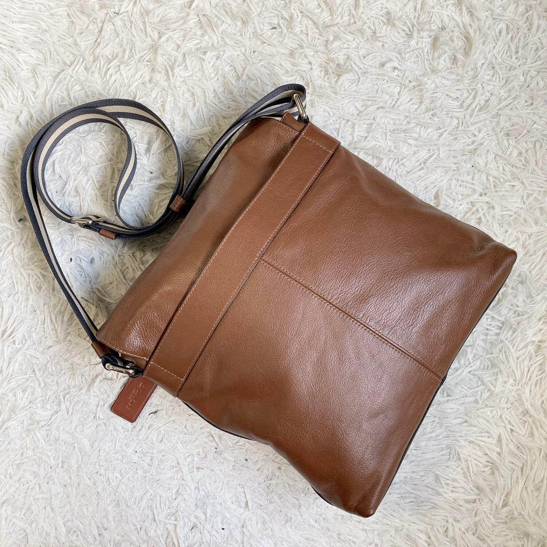 極美品 COACH フライトバッグ メッセンジャーバッグ 茶 ヘリテージ
