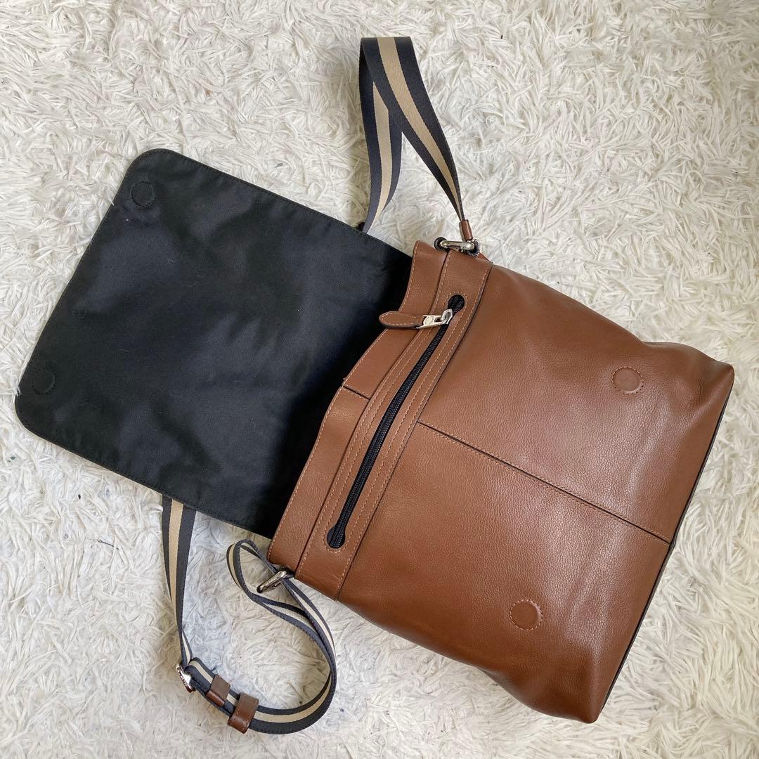 極美品 COACH フライトバッグ メッセンジャーバッグ 茶 ヘリテージ