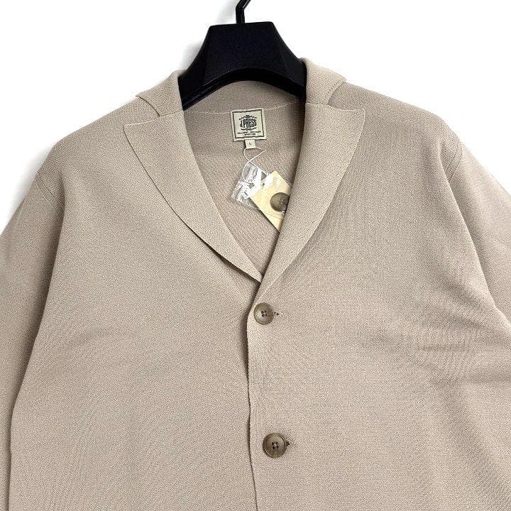 新品 J.PRESS Jプレス ミラノリブ ニット ジャケット ベージュ L
