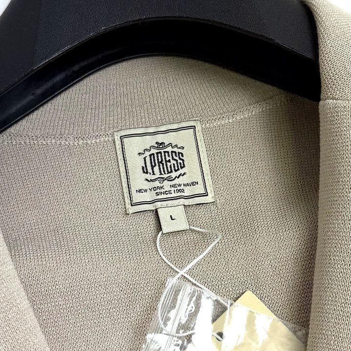 新品 J.PRESS Jプレス ミラノリブ ニット ジャケット ベージュ L