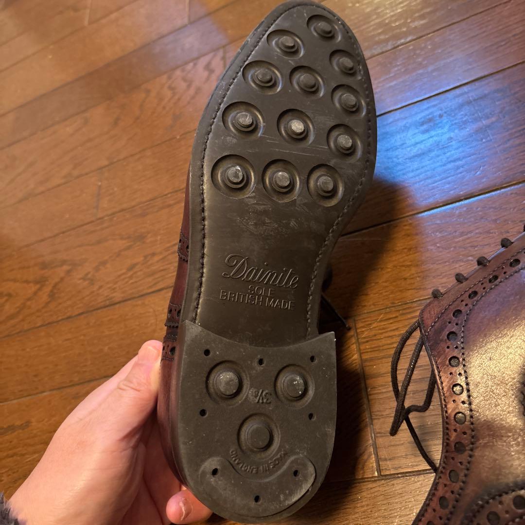 Berwickバーウィック1707 ブラウン ウィングチップ シューズ