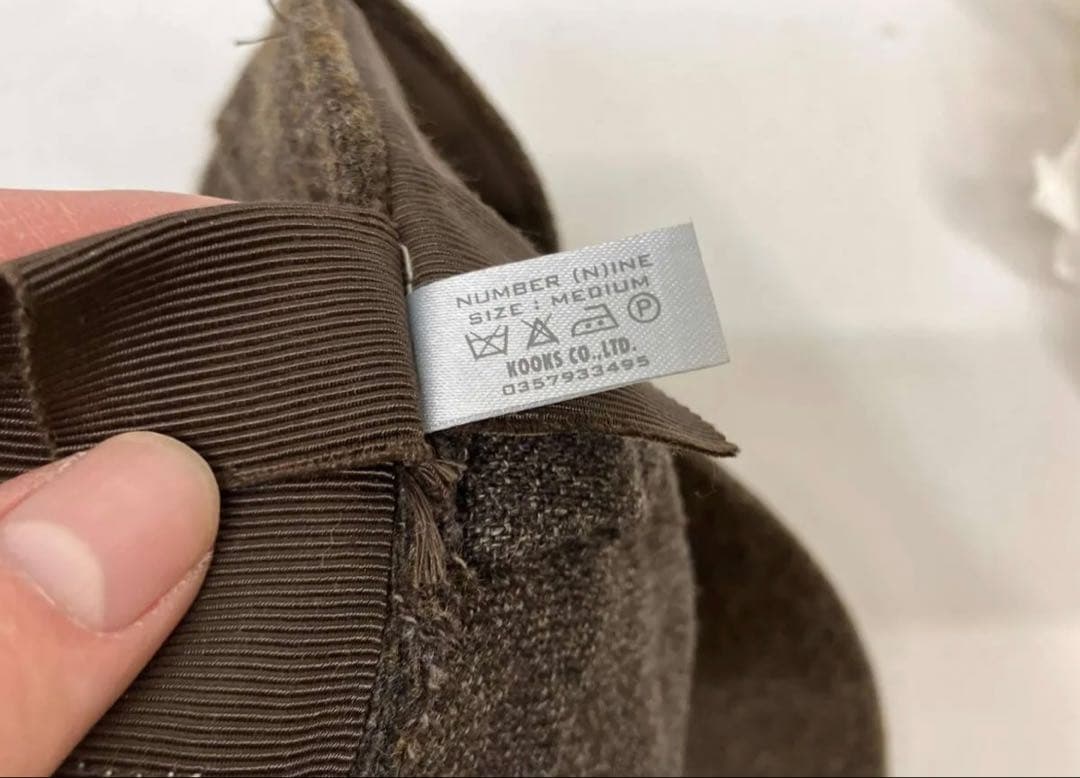 number (n)ine 宮下期　ウール　キャスケット 名作