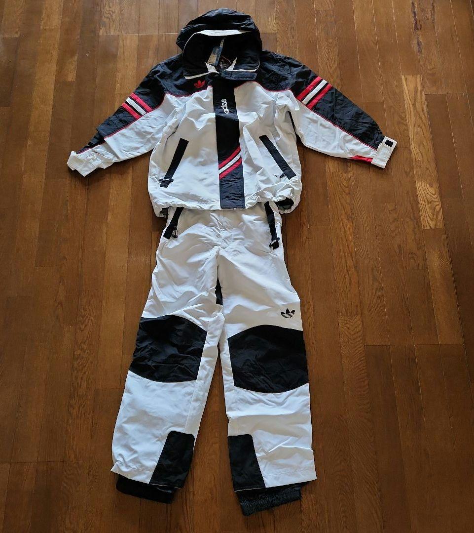adidas　アディダス　スノーボード　スキーウェア　上下セット　S　白×黒×赤