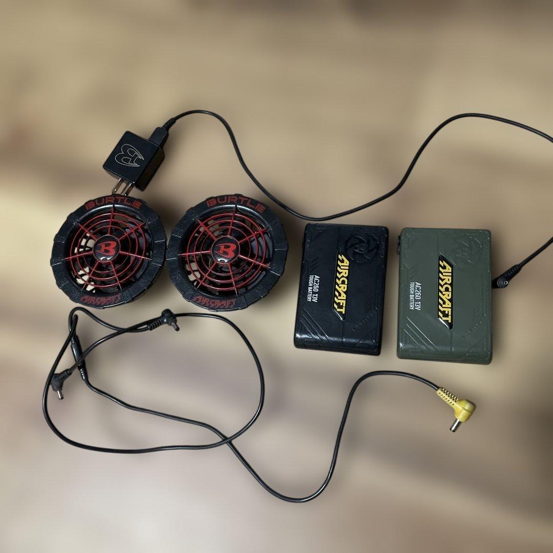 バートル13V 空調服、バッテリー、ファン