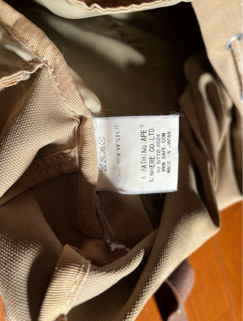 A BATHING APE リュック・バックパック ベージュ