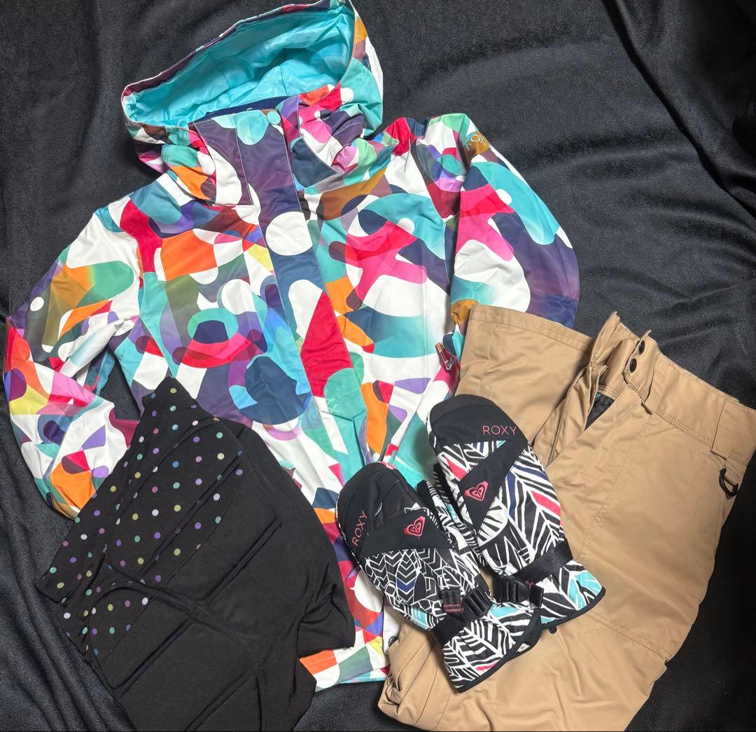 ROXY スノーボード ジャケット パンツ　手袋　お尻パッド　セット　まとめ売り