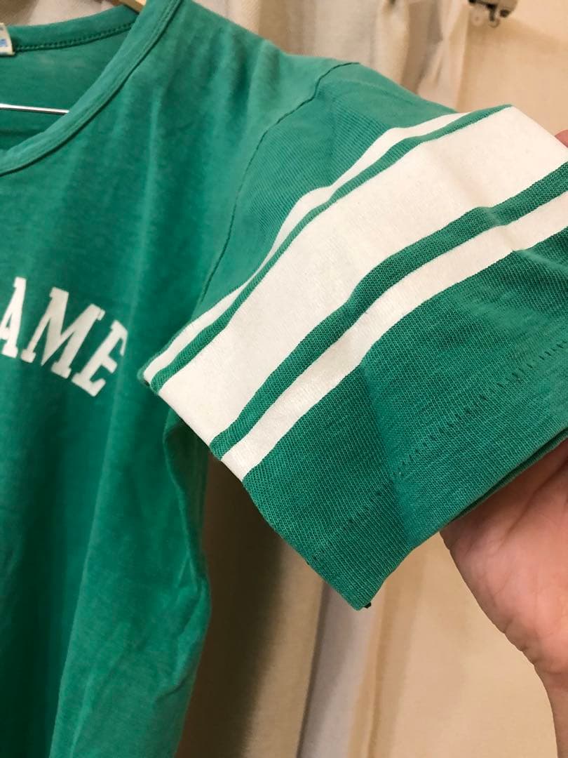 70's champion NOTRE DAME バータグ フットボールtシャツ