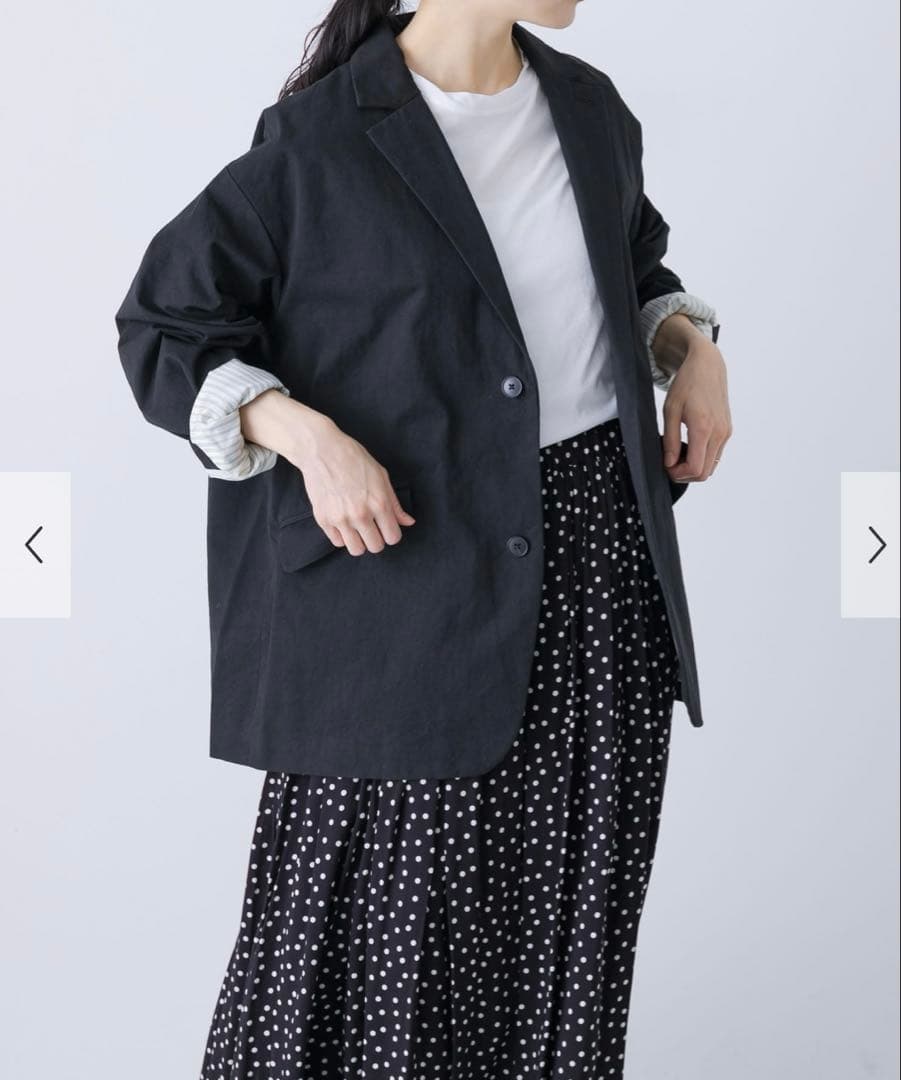 かぐれ Tailored jacket w/lining BLACK 新品