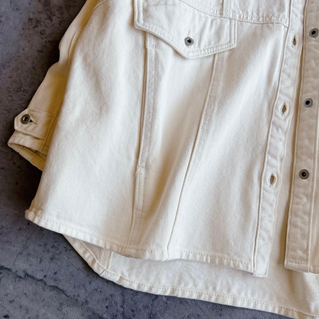 kelen ⿻ ケレン デニム シャツ ジャケット “SAUN” Gジャン 白