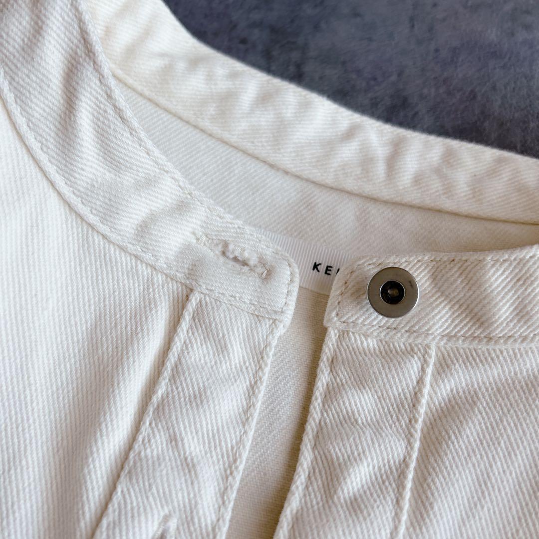 kelen ⿻ ケレン デニム シャツ ジャケット “SAUN” Gジャン 白