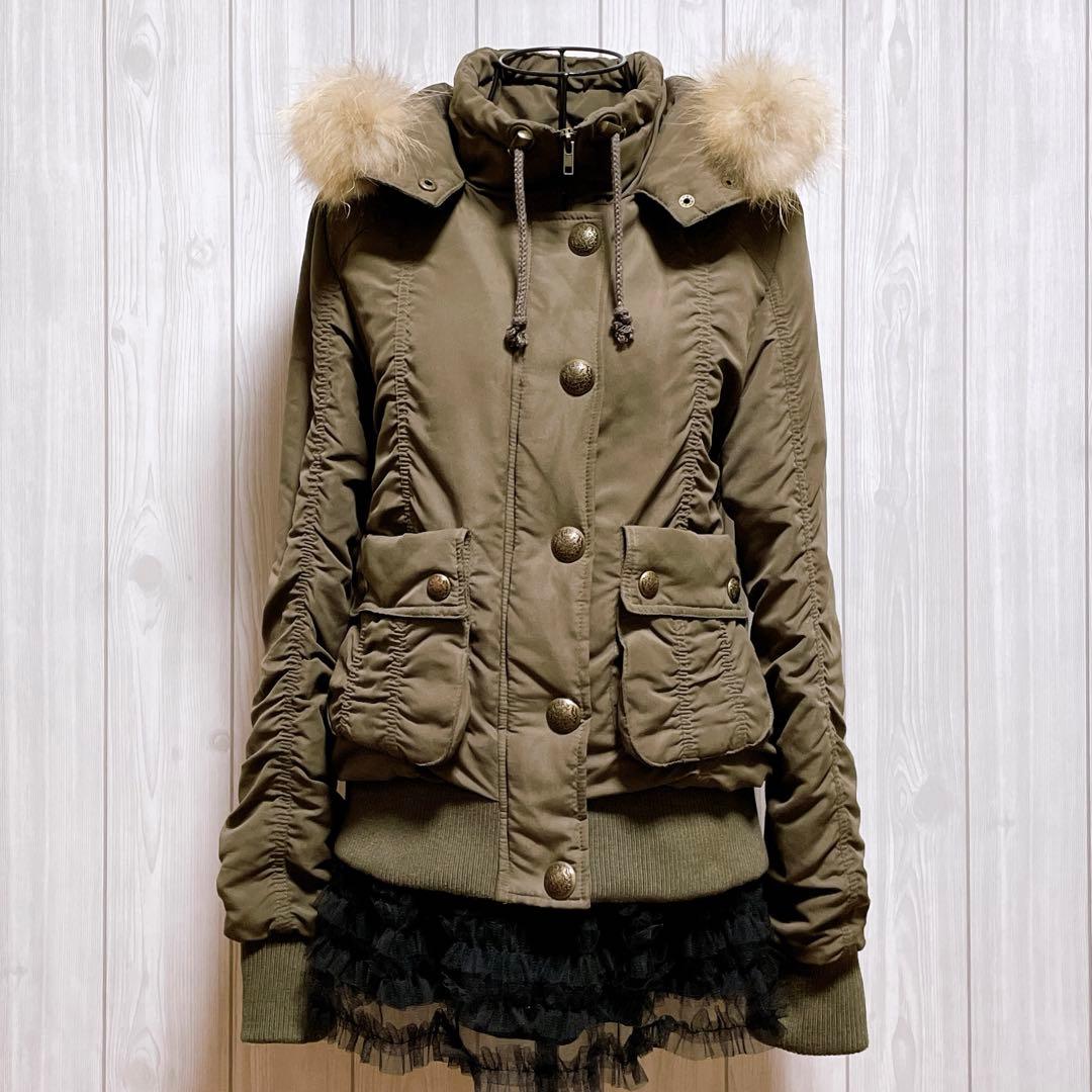 モッズコート ミリタリー ジャケット リアルファー 平成ギャル y2k グランジ