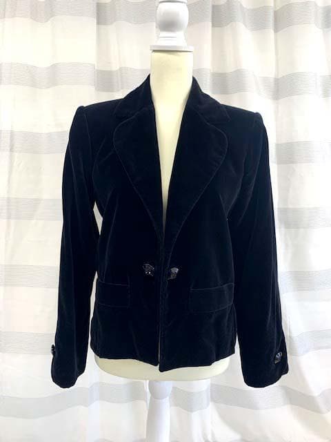イブサンローラン☆リヴゴーシュ☆ベルベット☆ブラックジャケット☆フランス製