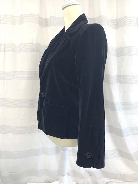 イブサンローラン☆リヴゴーシュ☆ベルベット☆ブラックジャケット☆フランス製