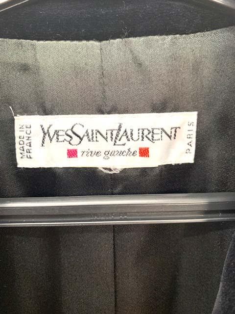 イブサンローラン☆リヴゴーシュ☆ベルベット☆ブラックジャケット☆フランス製