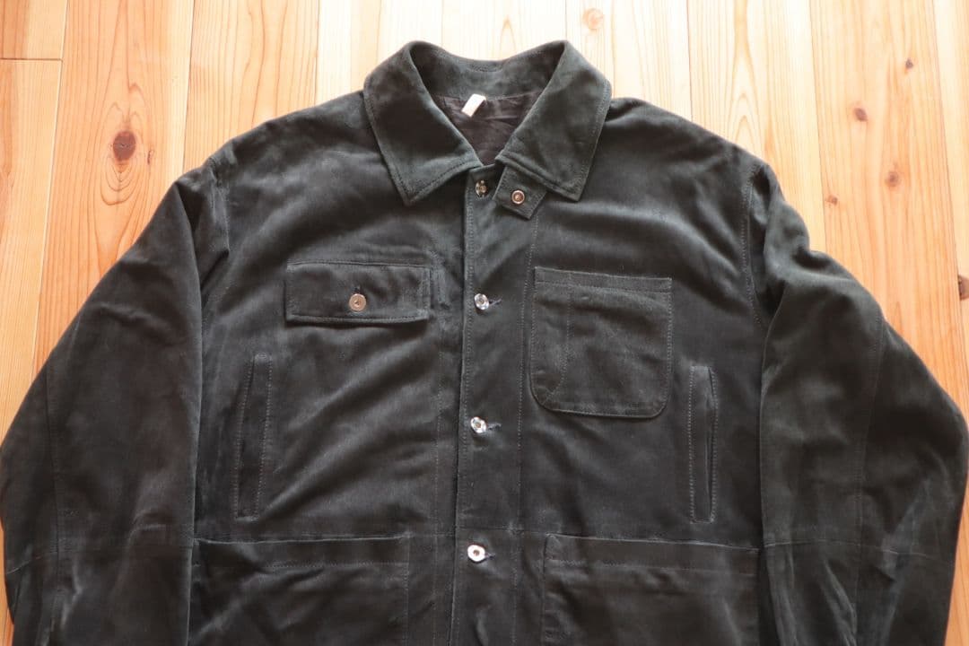 ジャケット・アウター CCU CHORE JACKET BLACK SHEEP SUEDE 2