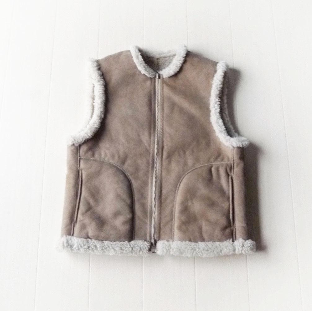 美品 トゥモローランド マカフィー 3万円 リバーシブル ジレ ムートン風