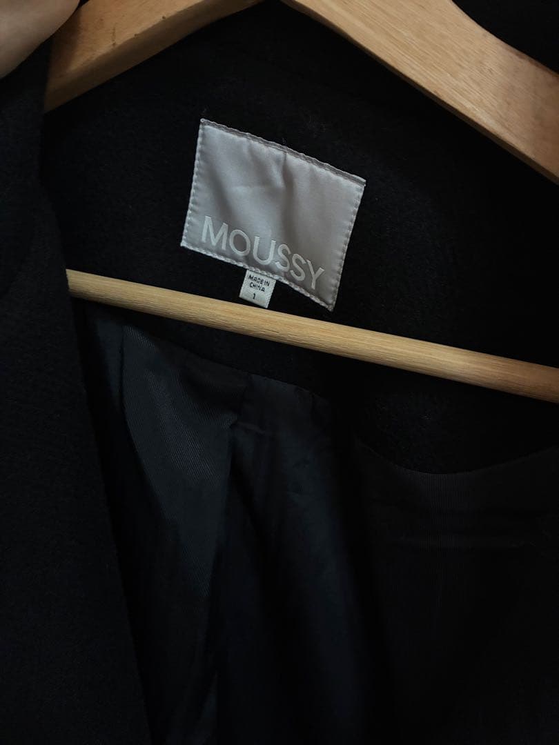 moussy マウジー　ダブルブレストミディコート　ブラック　新品未使用