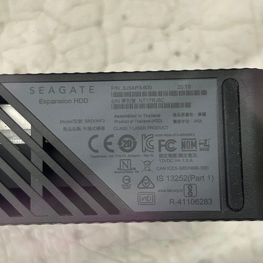 SEAGATE EXPANSION 外付けハードディスク　20TB