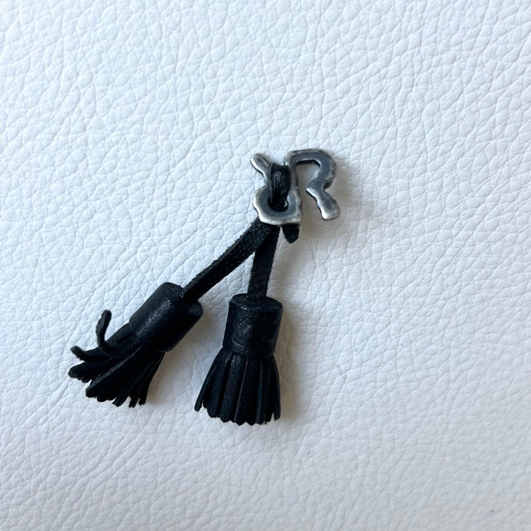 4980【美品】45R シェットランドツィードジャケット　チャーム付き　グレー