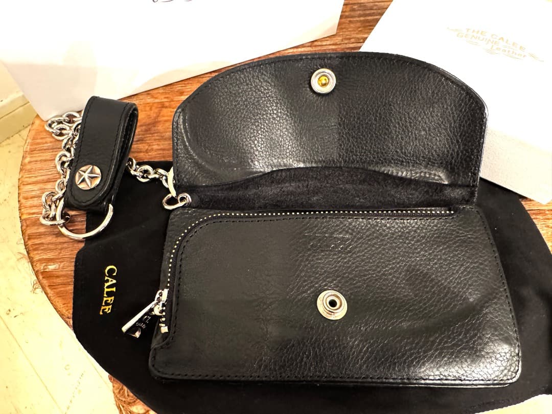 即完売品calee山田蓮silver925本革レザートラッカーウォレットチェーン