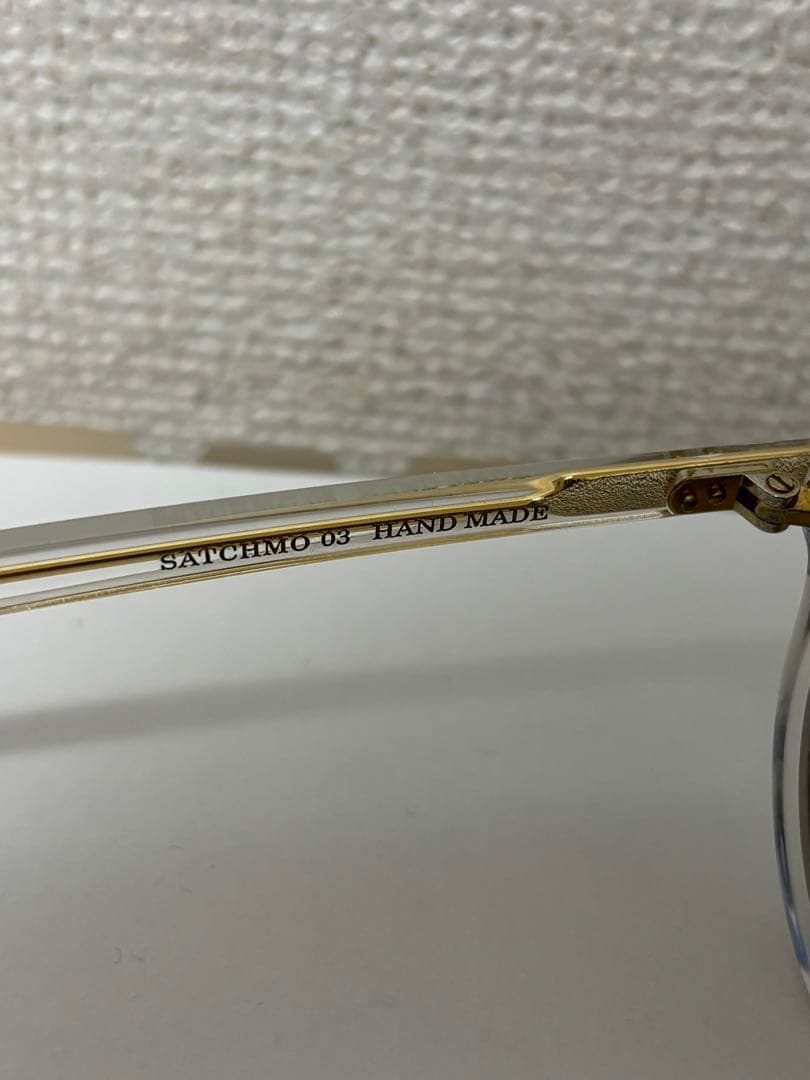 A.D.S.R./SATCHMO03クリア/ゴールドフレーム(Lt.Brown)