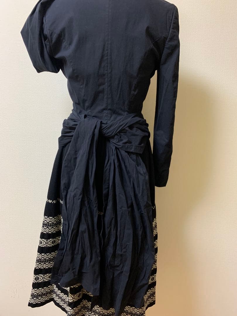 希少コムデギャルソンランウェイ後ろリボンデザインジャケット黒