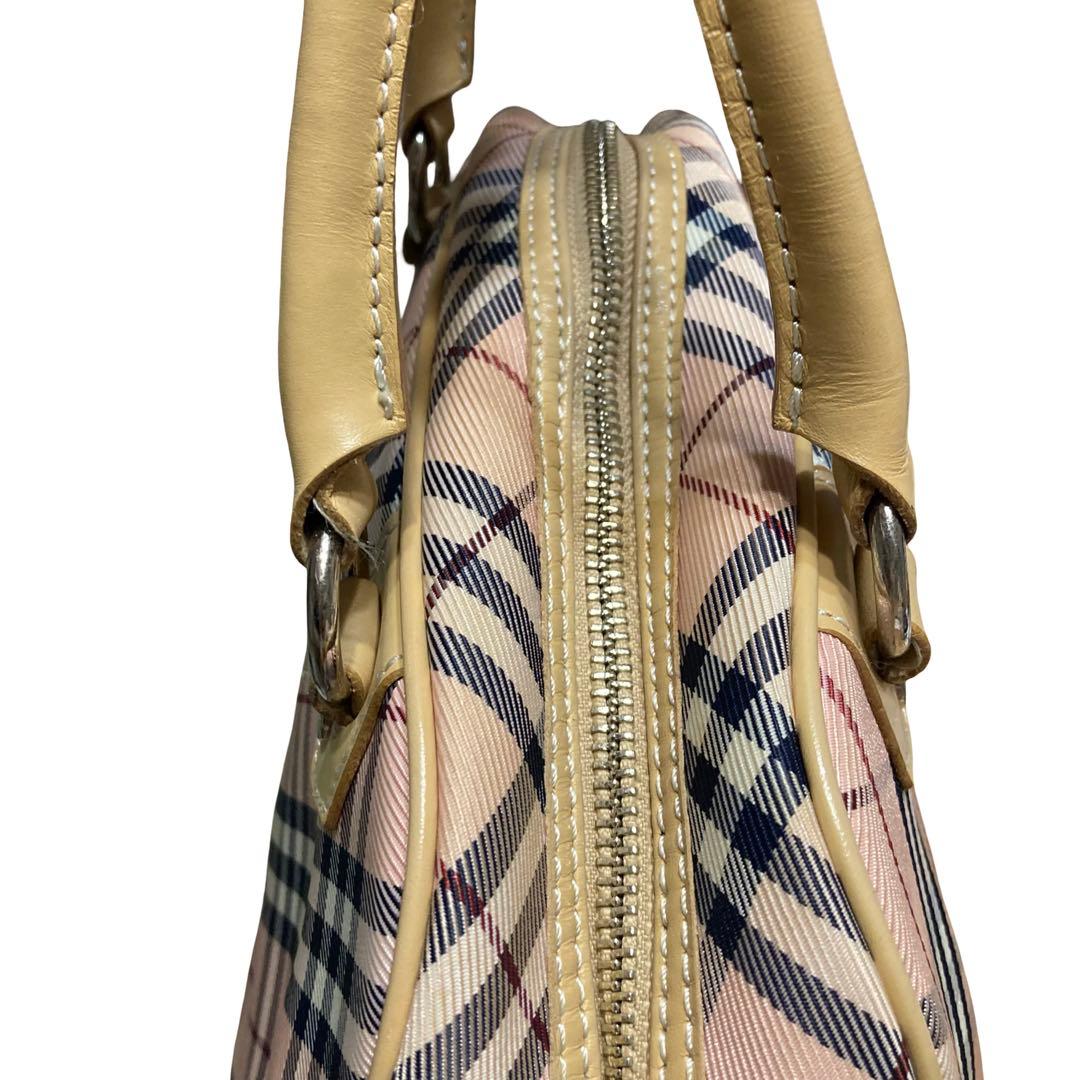 美品　BURBERRY バーバリー ミニボストン ノバチェック　ピンク