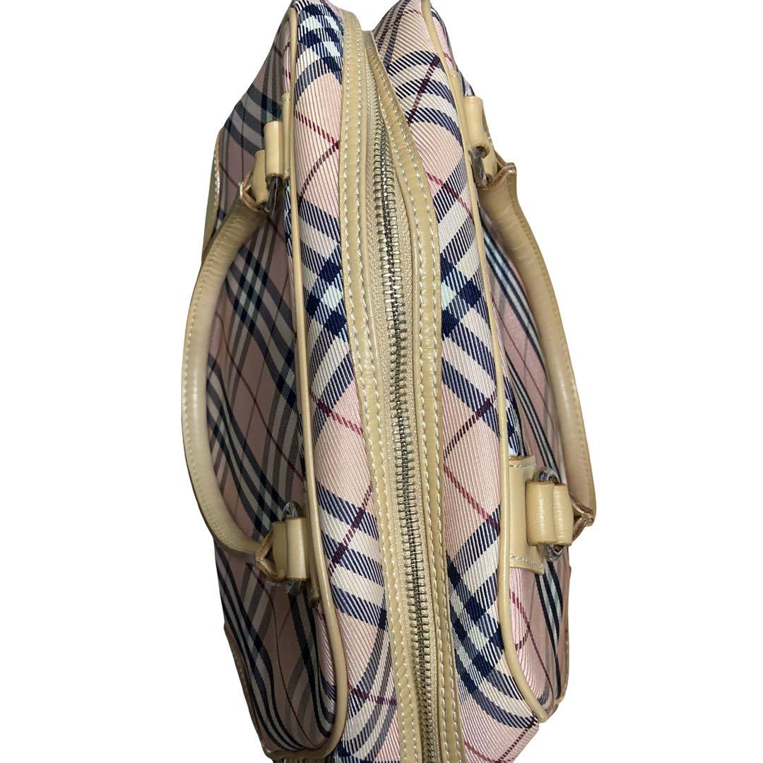 美品　BURBERRY バーバリー ミニボストン ノバチェック　ピンク