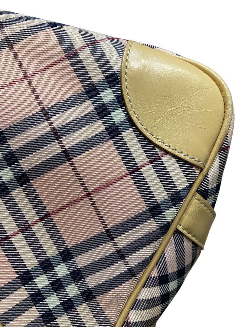 美品　BURBERRY バーバリー ミニボストン ノバチェック　ピンク