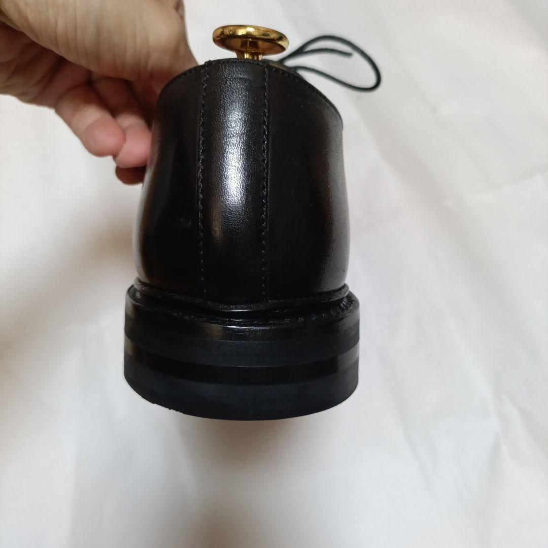 harrogate euston サイズ7.5 黒 レザー プレーントゥ