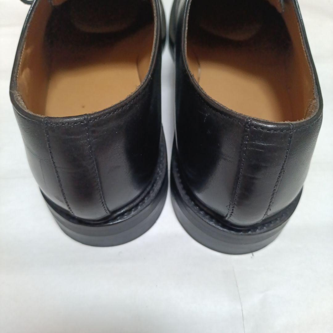 harrogate euston サイズ7.5 黒 レザー プレーントゥ