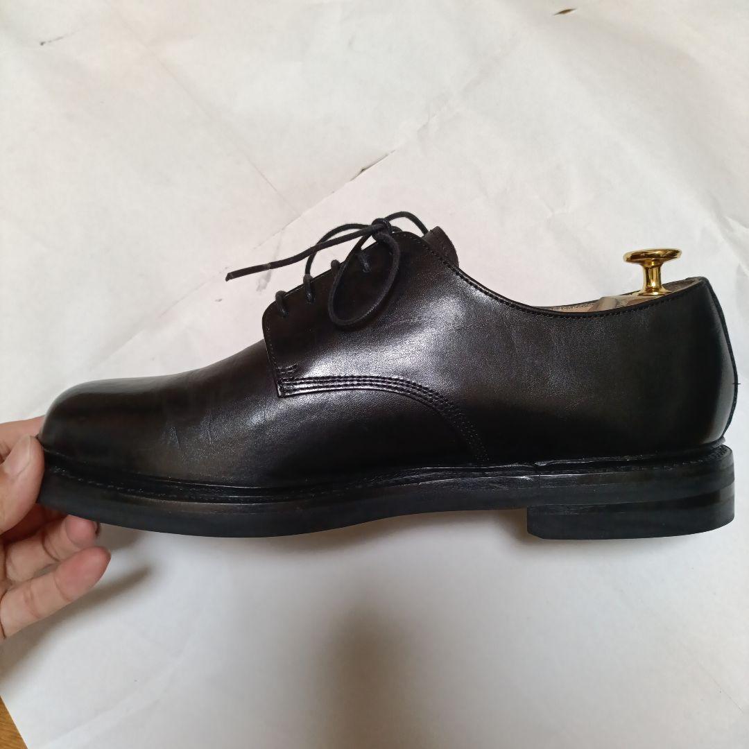 harrogate euston サイズ7.5 黒 レザー プレーントゥ