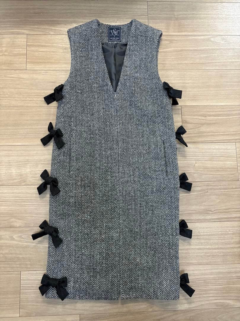 SEVEN TEN ヘリンボーン ノースリーブベスト