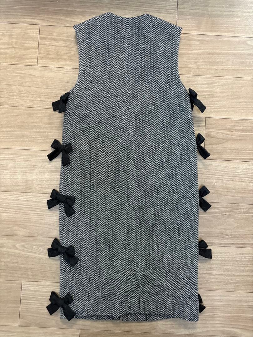 SEVEN TEN ヘリンボーン ノースリーブベスト