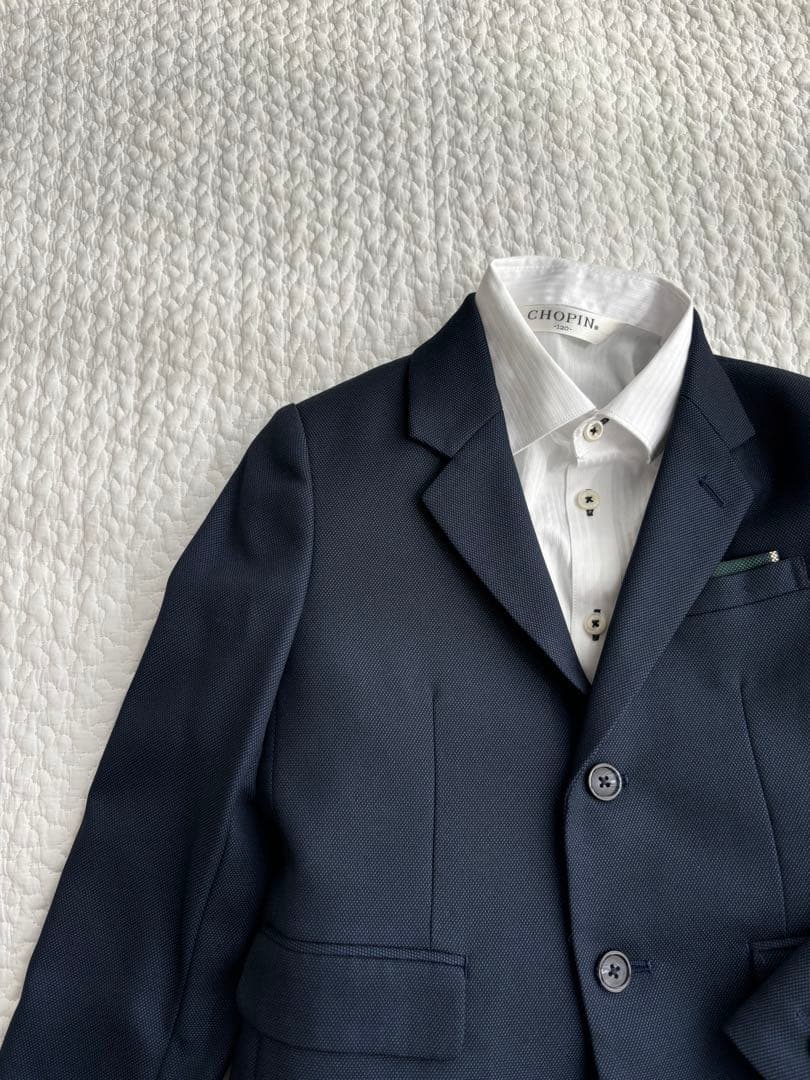 Chopin　ショパン　120cm スーツ上下　卒園　入学式　長ズボン　ネイビー