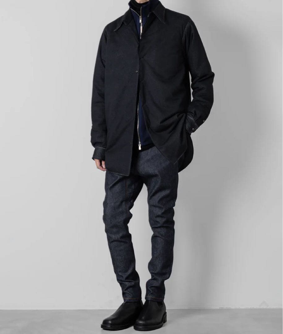 新品タグ付き　ato アトウ　ストレッチデニム　サルエルパンツ　46 ネイビー